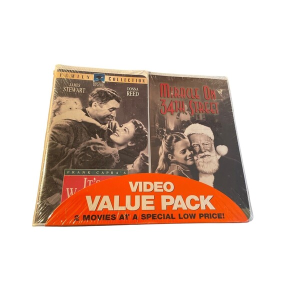 Video Value Pack It's a Wonderful Life & Miracle On 34th Street VHS Tapes New - Picture 1 of 2